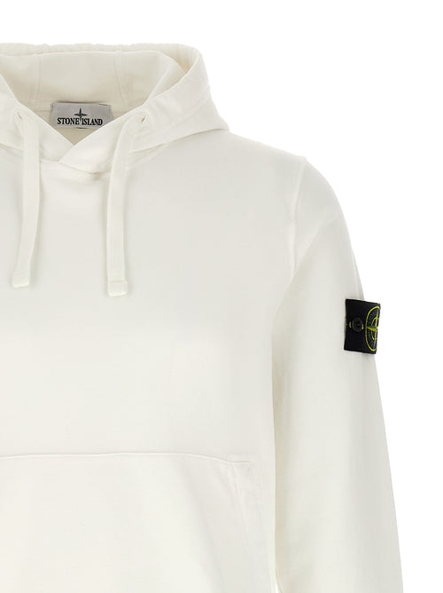 Stone Island White Cotton Sweatshirt