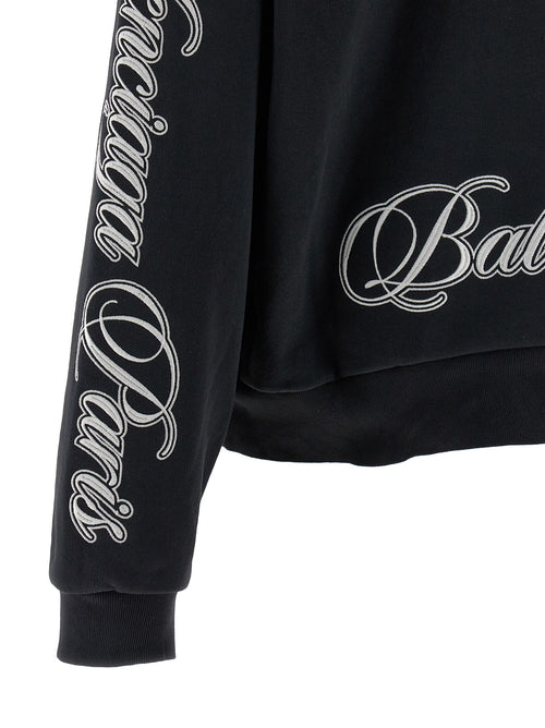 Balenciaga Black Cotton Hoodie