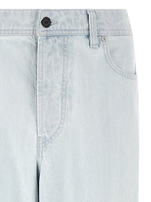 Stone Island Blue Cotton Straight-Leg Jeans