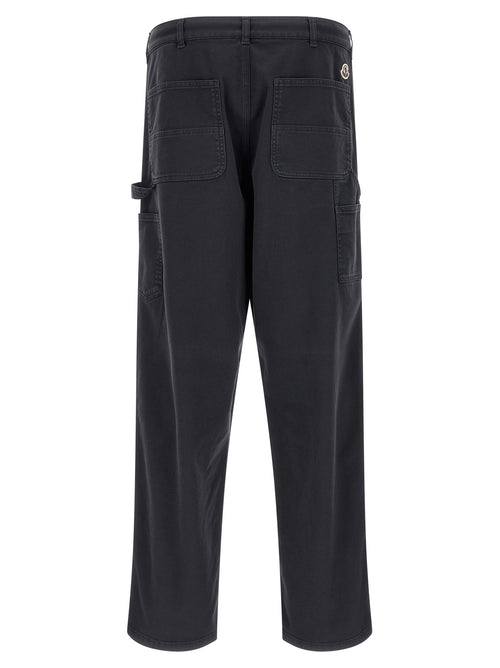Moncler Blue Cotton Cargo Pants