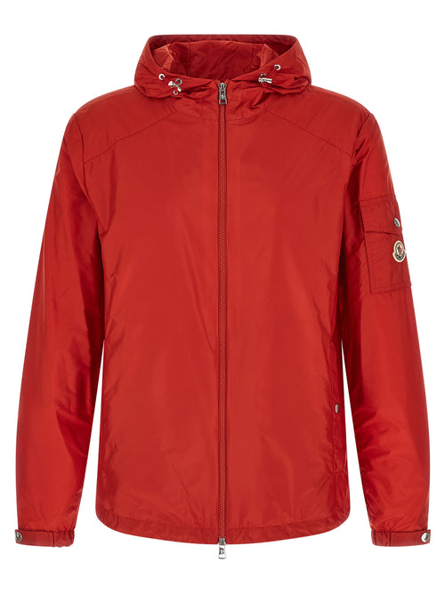 Moncler Red Polyamide Shell Jacket