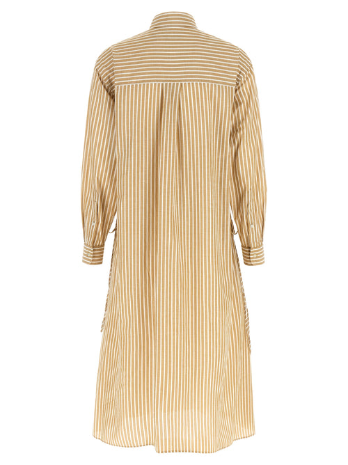 Polo Ralph Lauren Beige Cotton Midi Dress