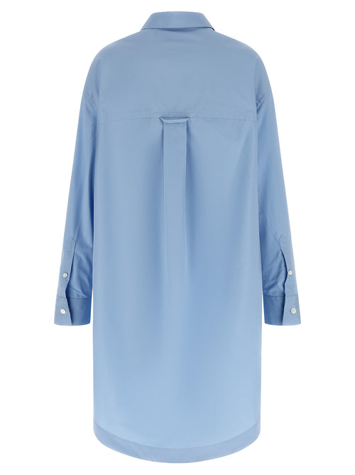 Ami Paris Blue Cotton Midi Dress