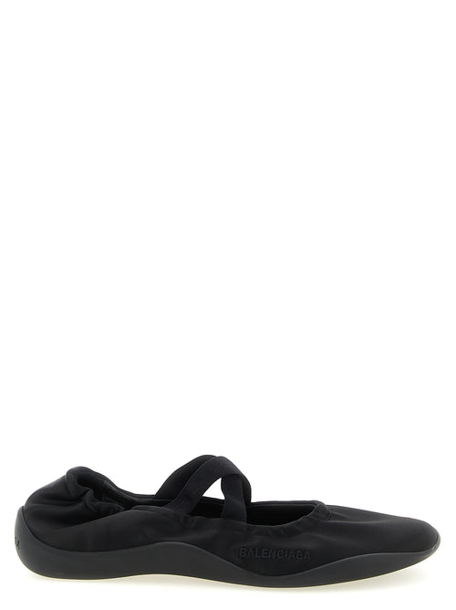 Balenciaga Black Polyester Ballet Flats