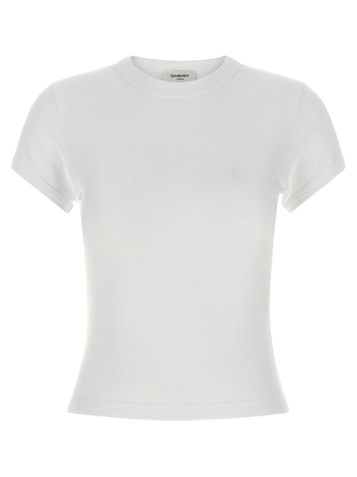 Saint Laurent White Cotton T-Shirt
