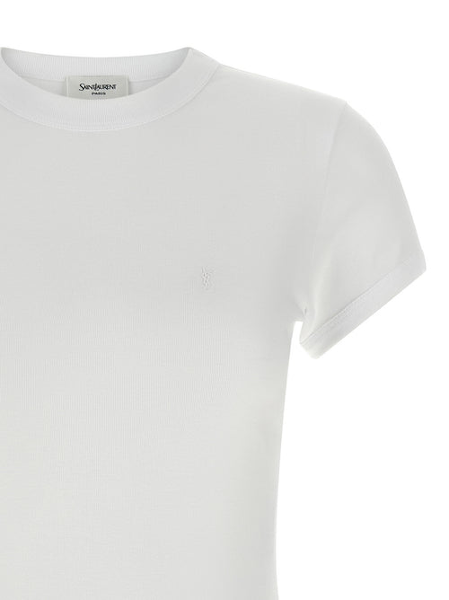 Saint Laurent White Cotton T-Shirt