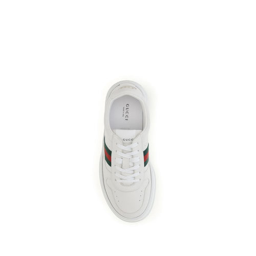 Gucci White Calf Leather Bos Taurus Chunky Sneakers
