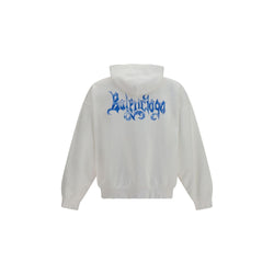 Balenciaga White Cotton Sweatshirt