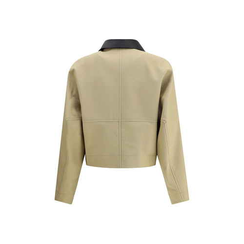 Givenchy Beige Cotton Leather Jacket