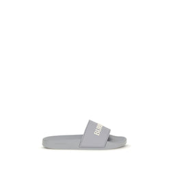 Burberry Gray Rubber Slides