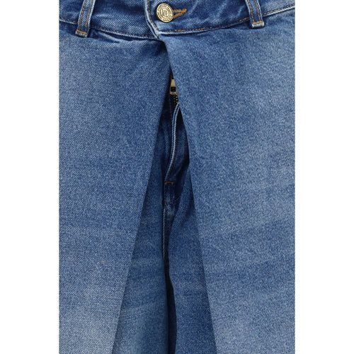 Balmain Blue Cotton Relaxed Fit Jeans