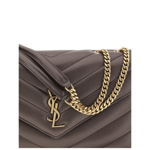 Saint Laurent Gray Lamb Ovis Aries Shoulder Bag