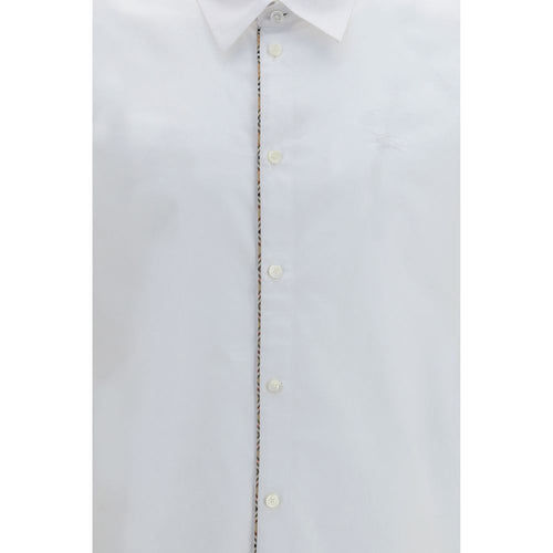 Burberry White Cotton Dress Shirt