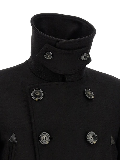 Dsquared² Black Wool Coat