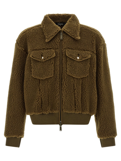 Dsquared² Brown Polyester Full-Length Jacket