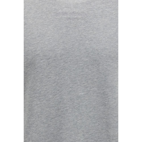 Balmain Gray Cotton Sweatshirt