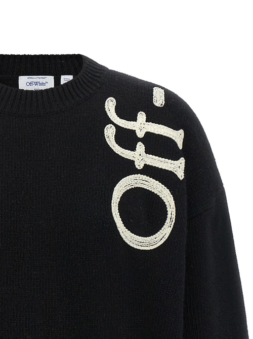 Off-White Bicolor Wool Cardigan