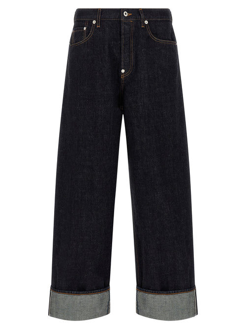 Kenzo Blue Cotton Straight-Leg Jeans