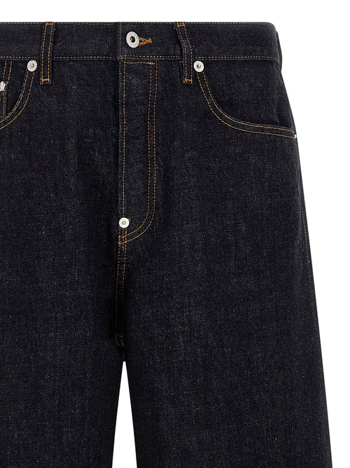 Kenzo Blue Cotton Straight-Leg Jeans