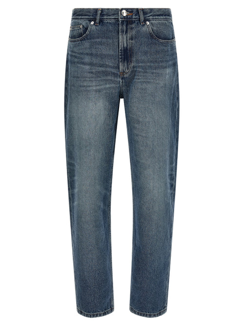 A.P.C. Blue Cotton Straight-Leg Jeans