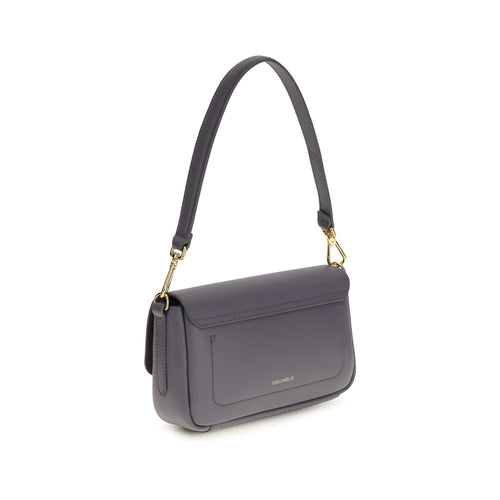 Coccinelle Blue Calf Leather Bos Taurus Shoulder Bag