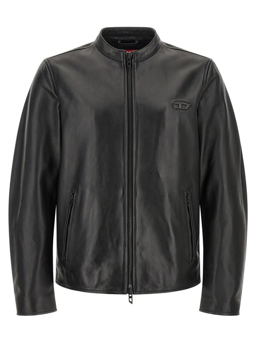 Diesel Black Lamb Leather Leather Jacket