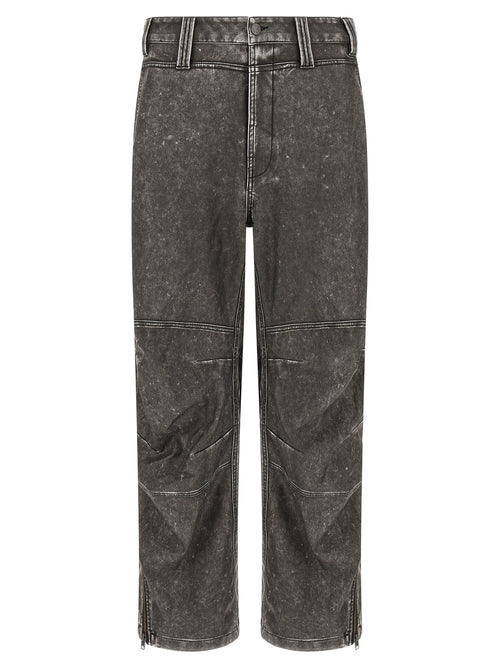 Diesel Gray Polyethylene Casual Pants