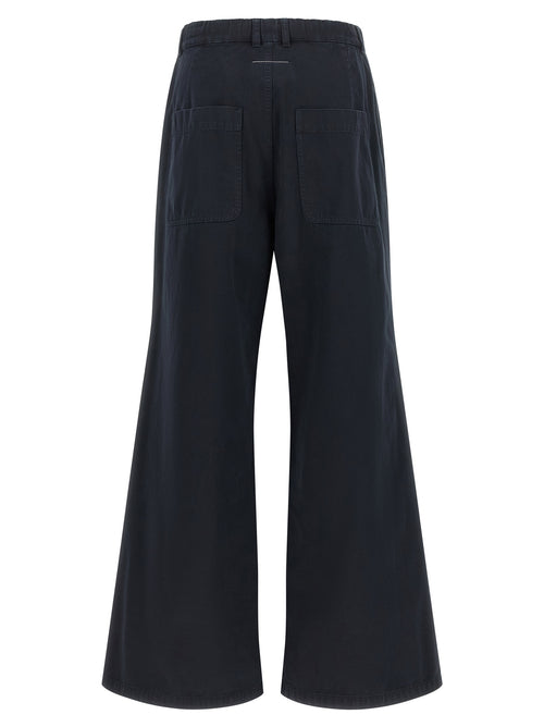 MM6 Maison Margiela Blue Cotton Casual Pants
