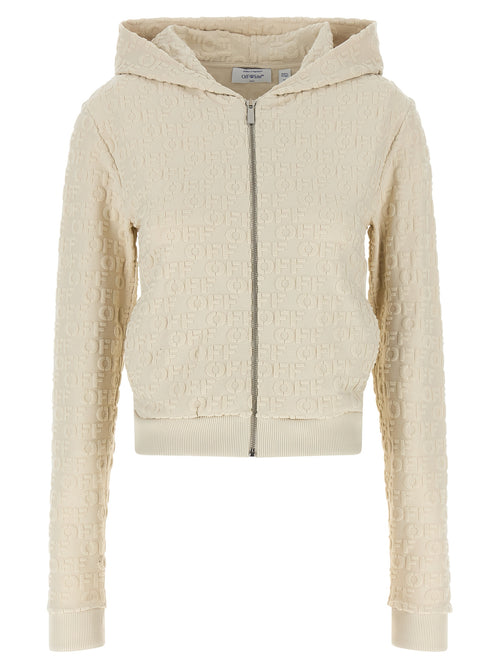 Off-White Beige Cotton Sweatshirt