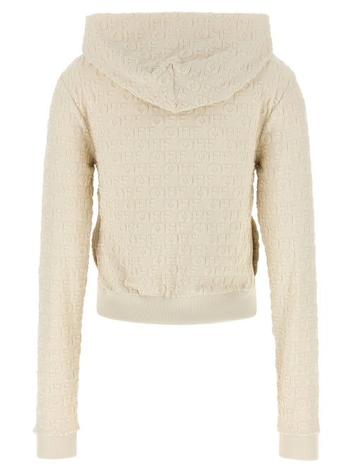 Off-White Beige Cotton Sweatshirt