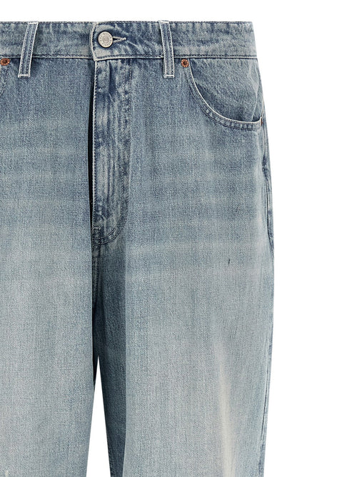 MM6 Maison Margiela Blue Cotton Straight-Leg Jeans