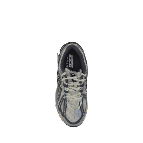 New Balance Silver Polyester Athletic Sneakers