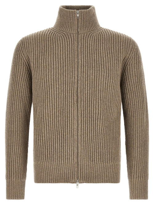 MM6 Maison Margiela Beige Wool Full-Length Jacket