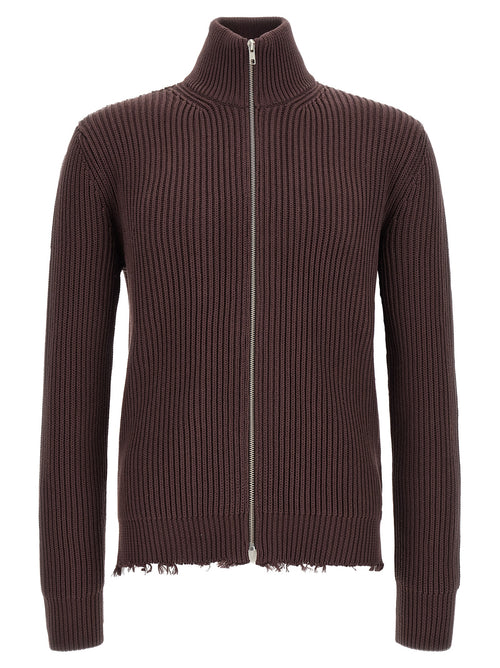 MM6 Maison Margiela Brown Cotton Cardigan