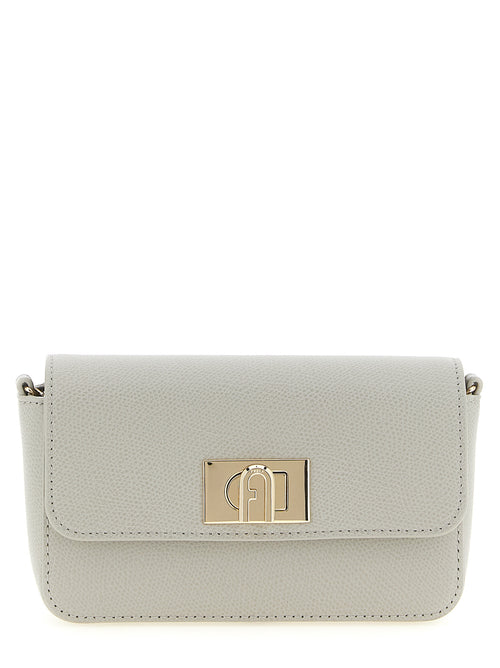 Furla Gray Calfskin Crossbody Bag