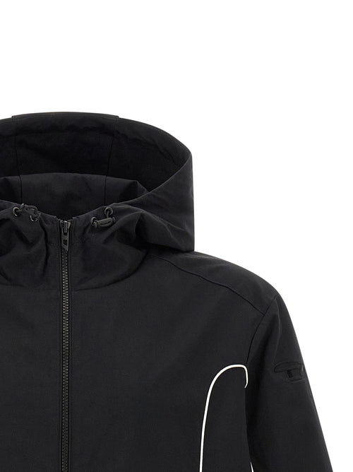 Diesel Black Polyamide Shell Jacket