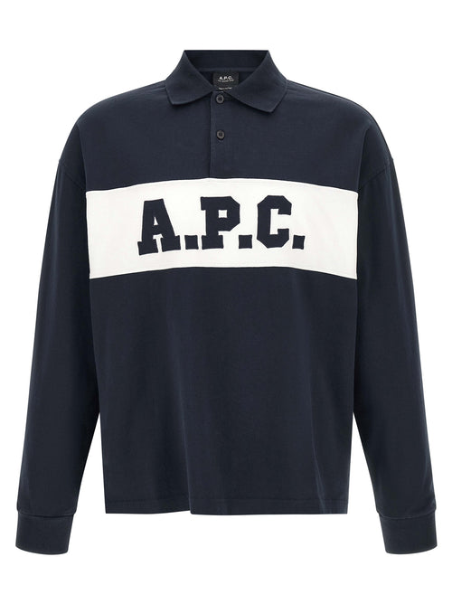 A.P.C. Blue Cotton Polo Shirt