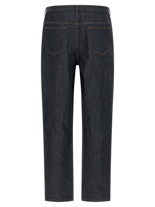 A.P.C. Blue Cotton Relaxed Fit Jeans