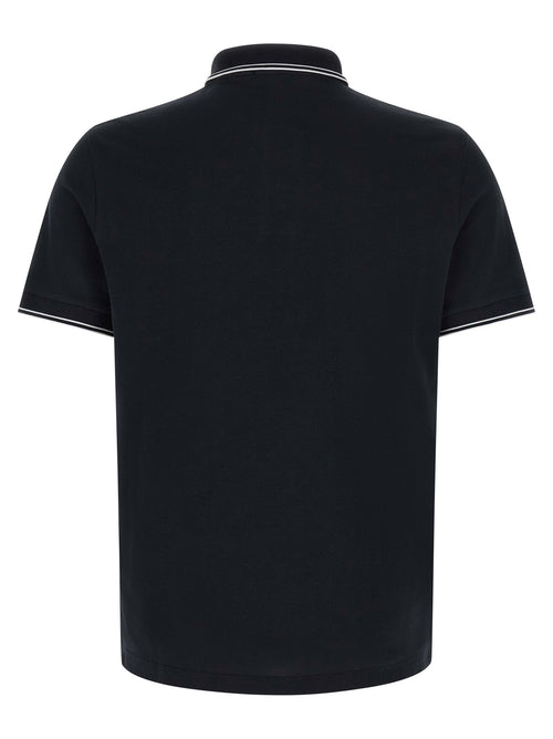 Stone Island Blue Cotton Polo Shirt