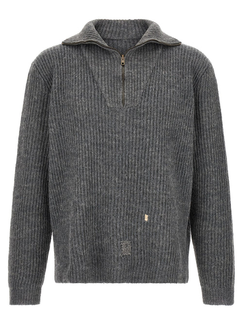 Maison Margiela Gray Linen Cardigan