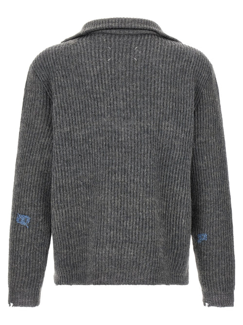 Maison Margiela Gray Linen Cardigan