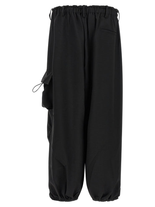 Y-3 Black Polyester Cargo Pants