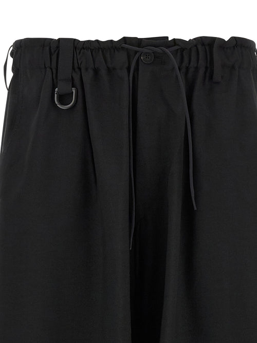 Y-3 Black Polyester Cargo Pants