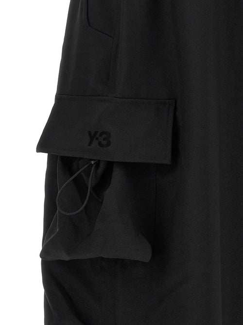 Y-3 Black Polyester Cargo Pants