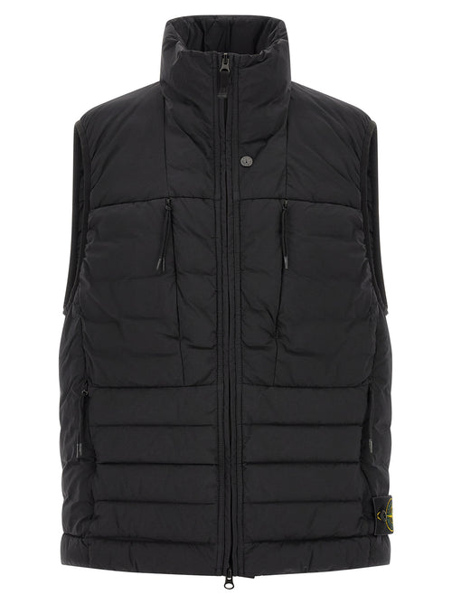 Stone Island Black Polyamide Sleeveless Jacket
