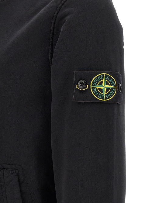 Stone Island Black Cotton Sweatshirt