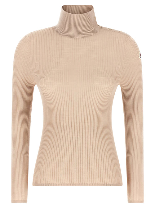 Moncler Beige Virgin Wool Cardigan