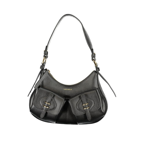 Coccinelle Nero Leather Women's Bag with Multiple Pockets