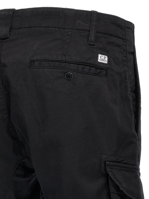 C.P. Company Black Cotton Cargo Pants
