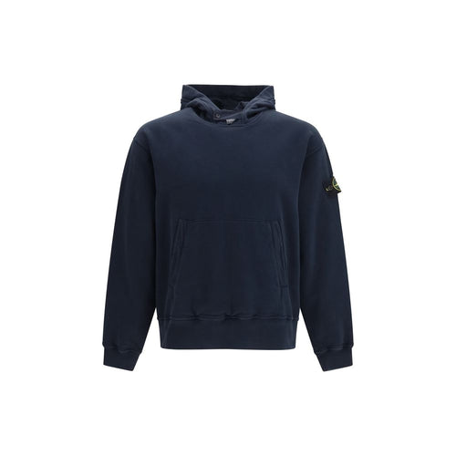 Stone Island Blue Cotton Sweatshirt